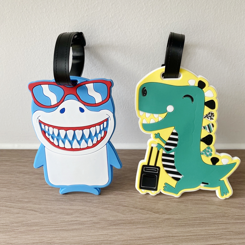 Travel Accessories For Kids - 1pc/2pcs Travel Cute Dinosaur Luggage Tag