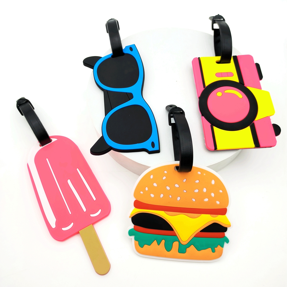 Travel Accessories For Kids - 1pc Hamburg ice cream luggage tag,