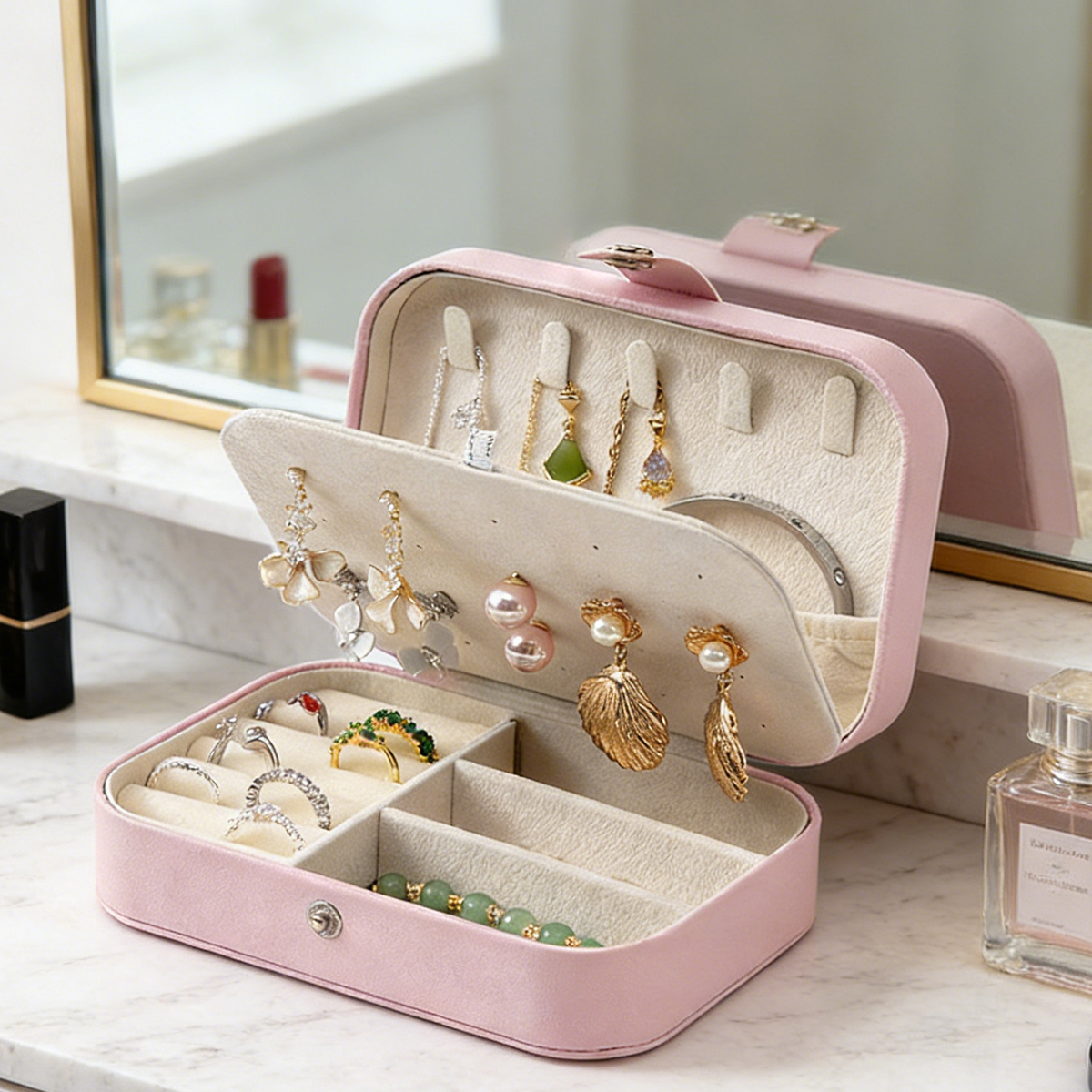 Accessories Travel Jewelry Box - New Portable Multi-Compartment Jewelry Box with