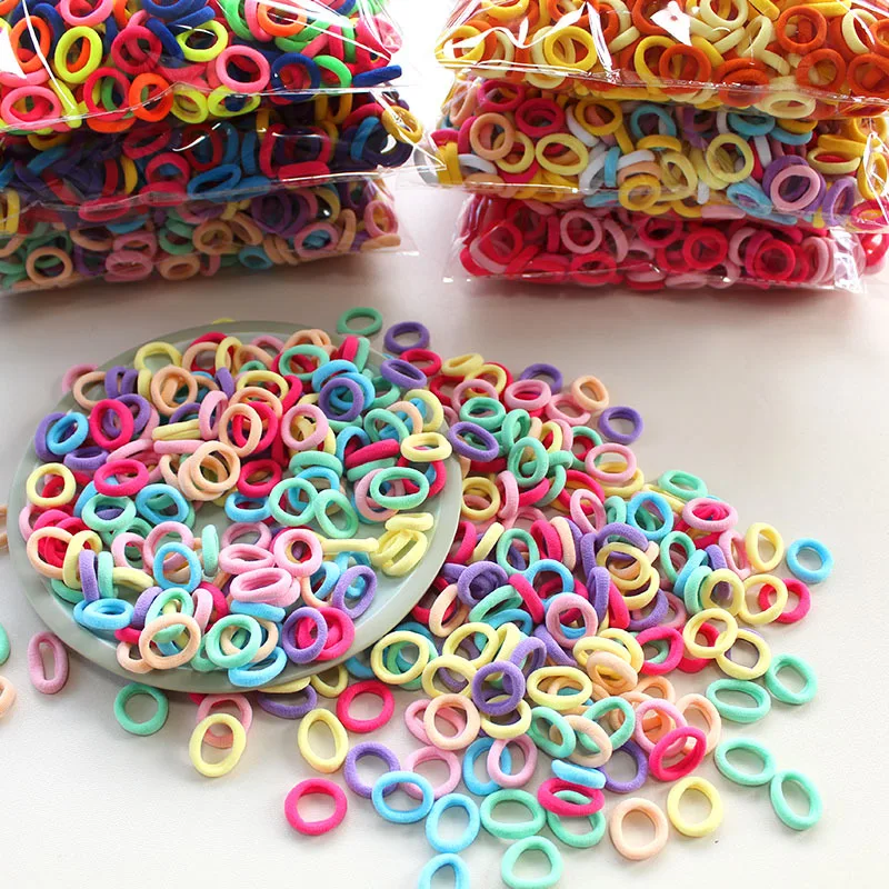 Travel Accessories For Kids - 100/300/500Pcs Hair Bands for Children Colorful
