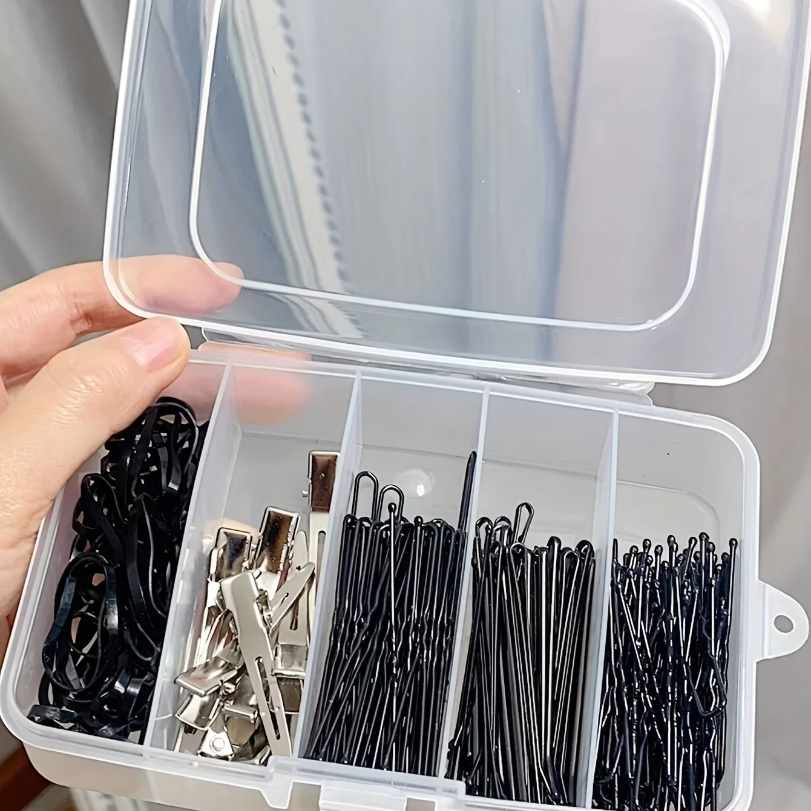 Accessories Travel Jewelry Box - Clear 5/6-grid Portable Plastic Hair Clips