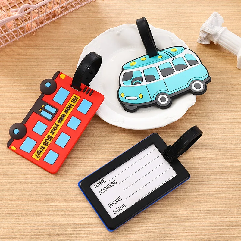 Travel Accessories For Kids - Cute Cartoon Cars PVC Silicone Luggage