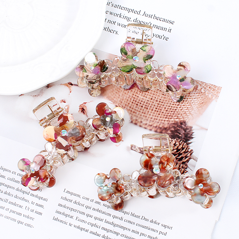 Travel Accessories For Girls - Acetate Luxury Women's Hair Clips Flower