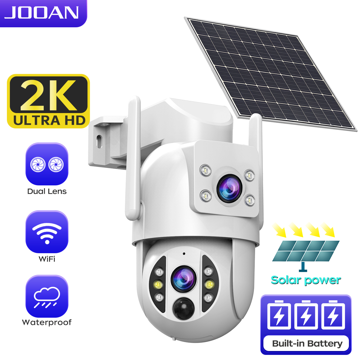 Travel Accessories Uk - JOOAN 2K 4K Wireless Solar Camera