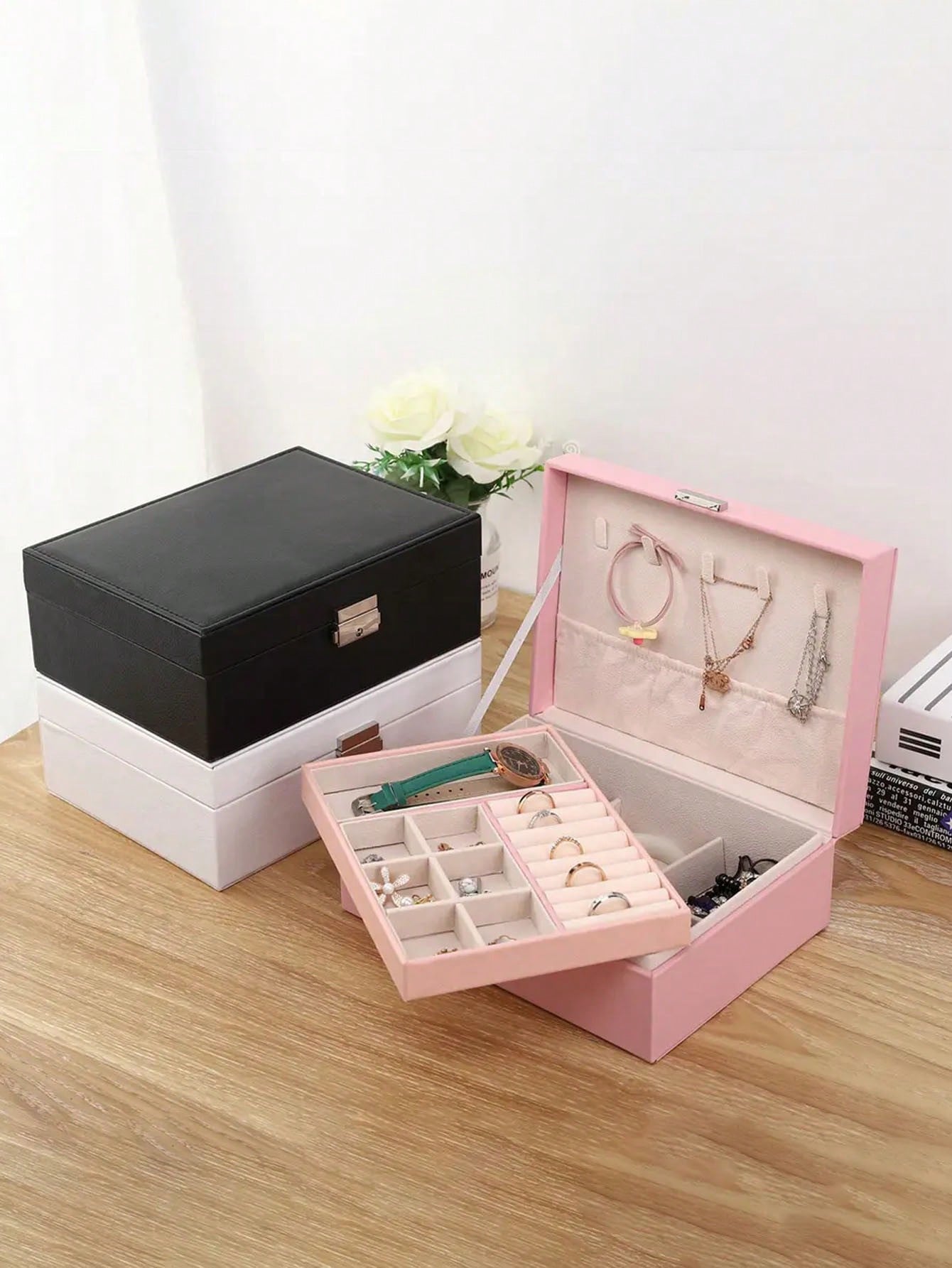 1pc Dual Layer Large Capacity  - Accessories Travel Jewelry Box avis et prix