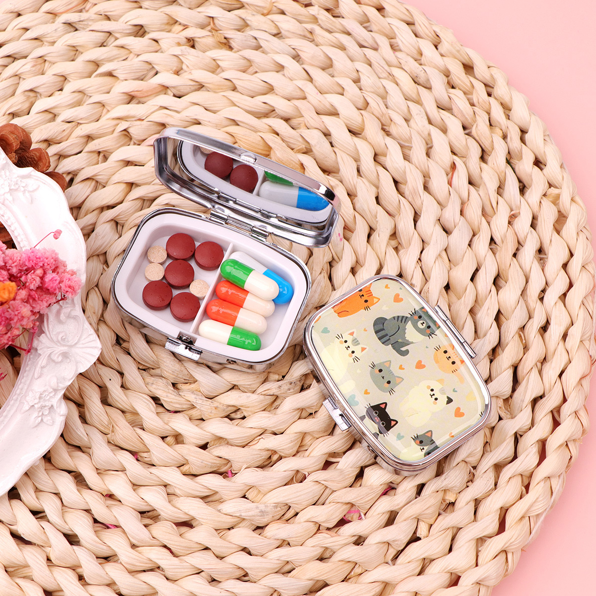 Black Cat Pill Boxes Cartoon A - Accessories Travel Jewelry Box avis et prix