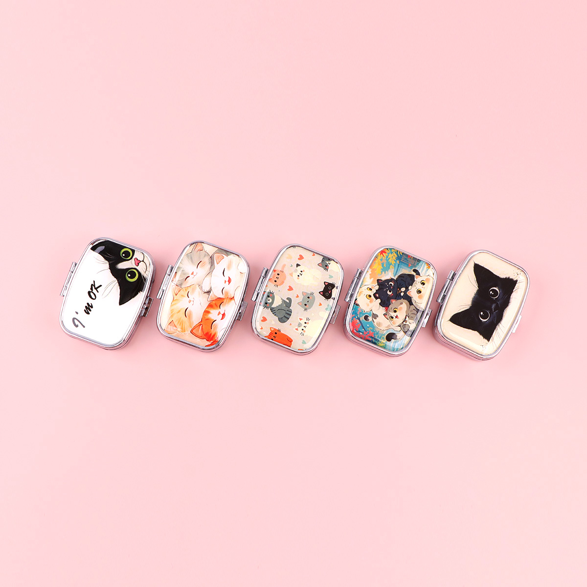 Black Cat Pill Boxes Cartoon A - Accessories Travel Jewelry Box avis et prix