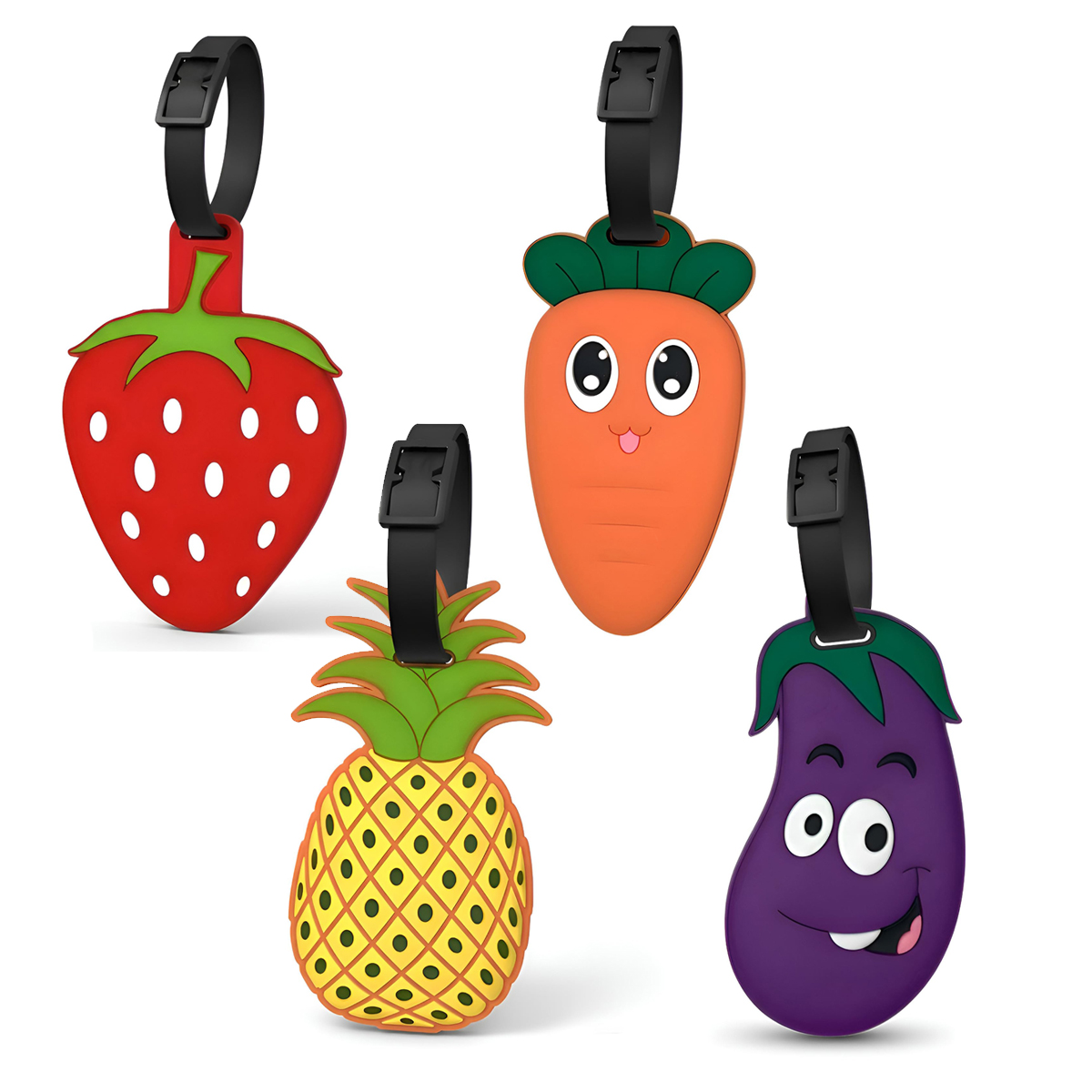 Strawberry eggplant carrot pin - Travel Accessories For Kids avis et prix