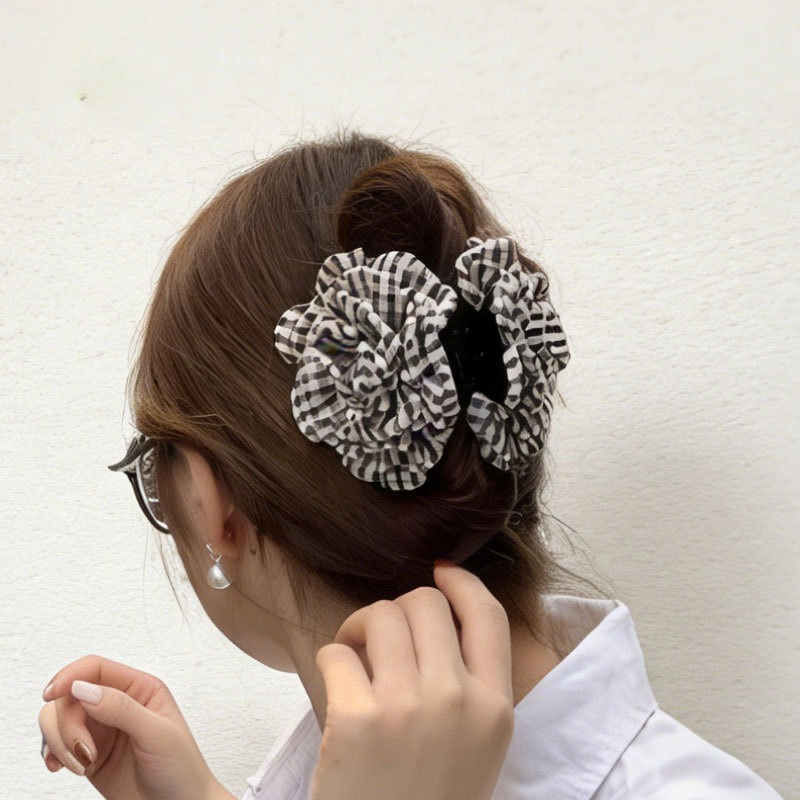 Luxury Houndstooth Flower Hair - Travel Accessories For Girls avis et prix
