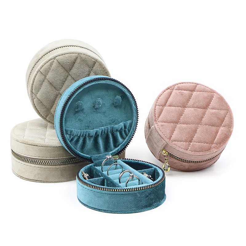 Round Diamond Velvet Travel Je - Accessories Travel Jewelry Box avis et prix