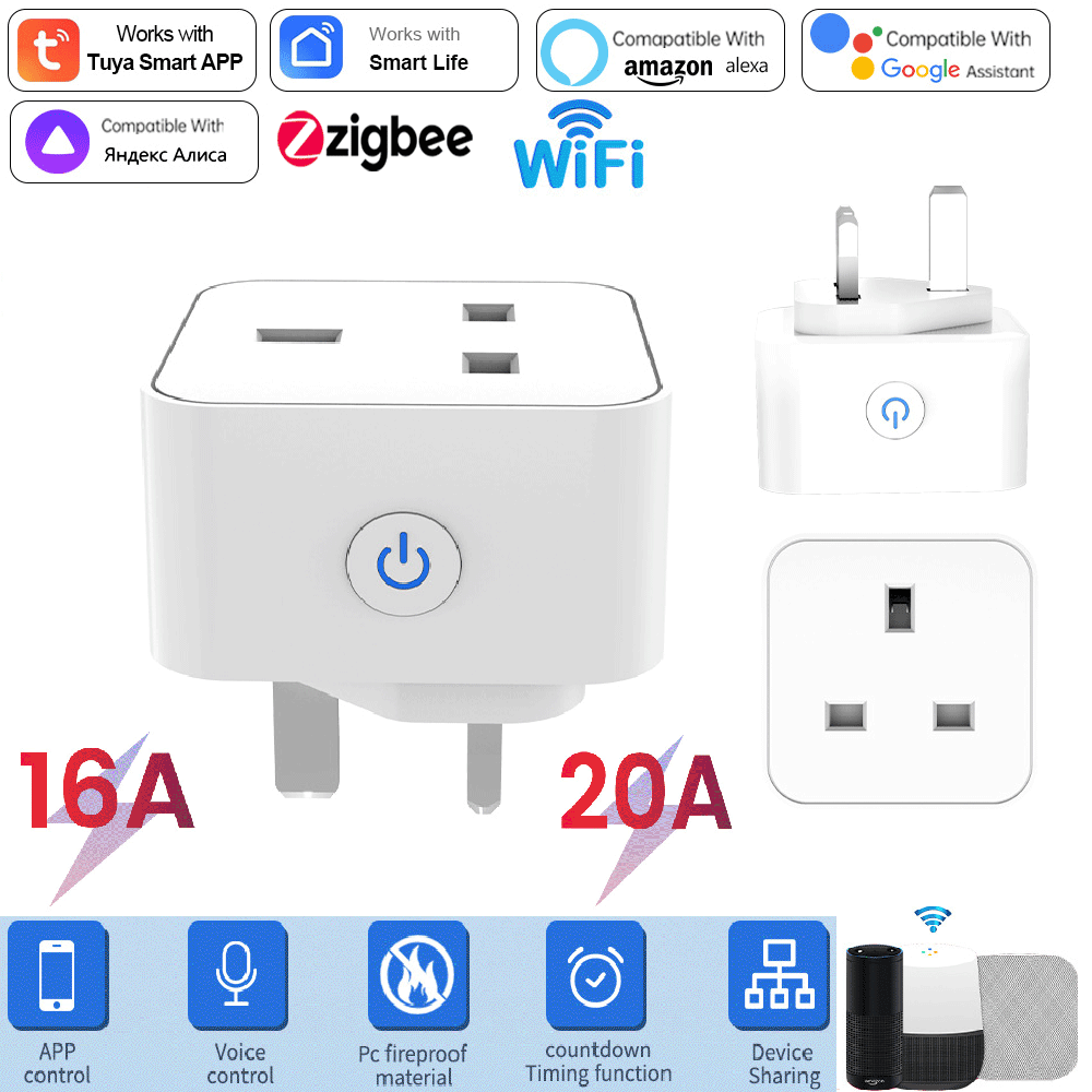 Tuya Smart Socket 16A/20A WiFi - Travel Accessories Uk avis et prix
