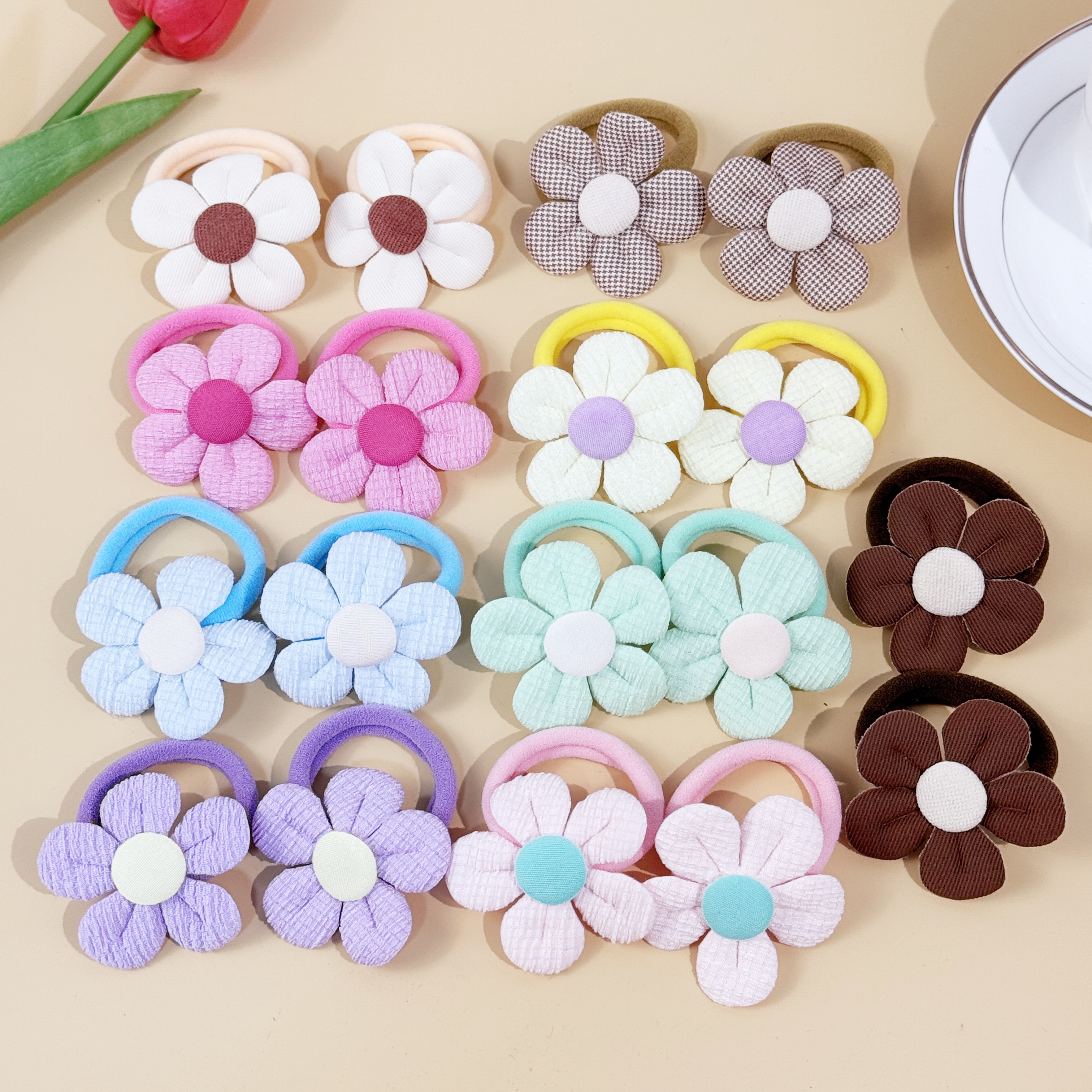 18pcs Sunflower Hair Ties Kids - Travel Accessories For Girls avis et prix