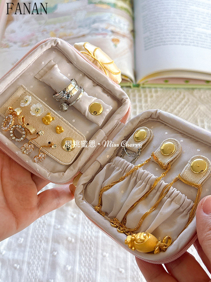 Cute Girly Mini Bowknot Perfum - Accessories Travel Jewelry Box avis et prix