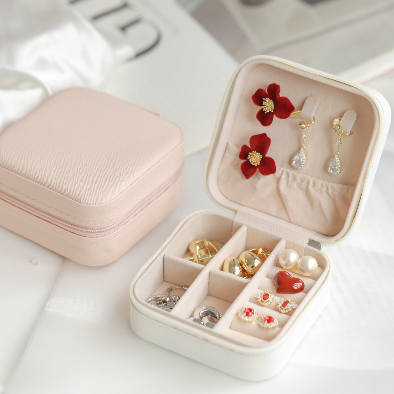 Simple And Portable Palm Jewel - Accessories Travel Jewelry Box avis et prix