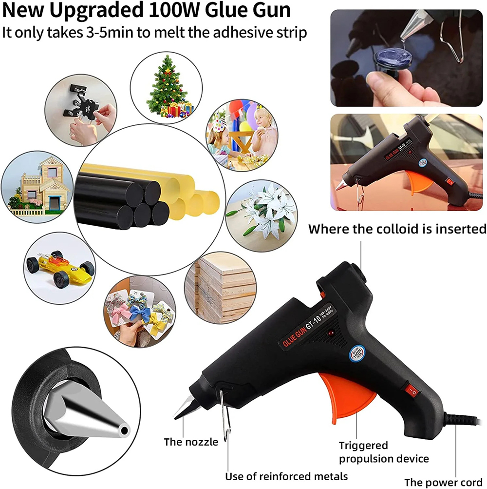 100W Hot Melt Glue Gun 100-240 - Travel Accessories Uk avis et prix