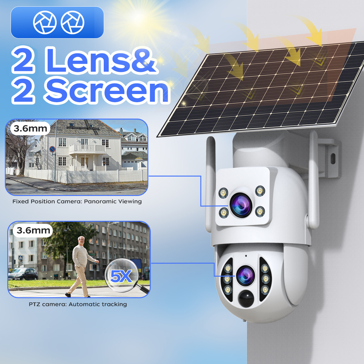 JOOAN 2K 4K Wireless Solar Cam - Travel Accessories Uk avis et prix